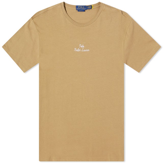 Póló Polo by Ralph Lauren Chain Stitch Logo T-Shirt Bézs | 710936585008