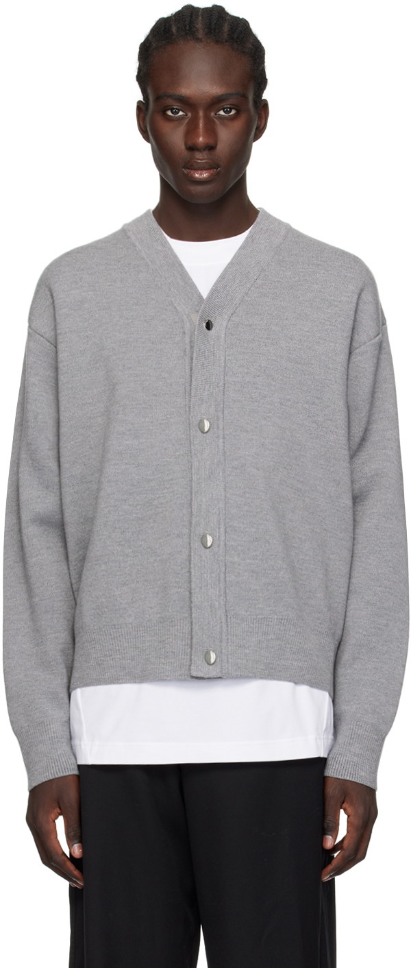 Pulóver Jacquemus Les Classiques 'Le Cardigan Boutonné' Cardigan Szürke | 24E245KN292-2359