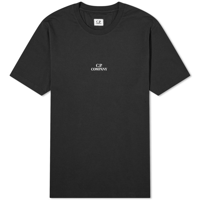 Póló C.P. Company 30/1 Jersey Graphic T-Shirt Fekete | CMTS141A-006586W-999