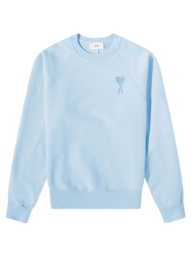 Sweatshirt AMI Tonal Heart Crew Sweat Kék | USW002-747450