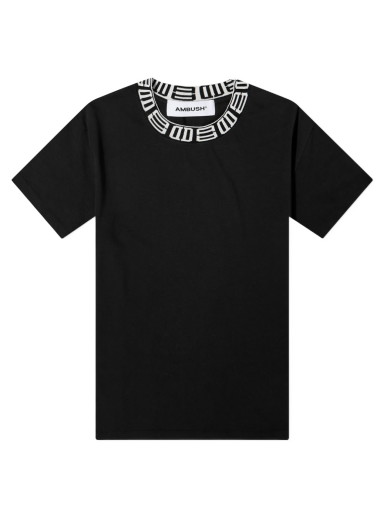 Póló Ambush Monogram Rib Neck Tee Fekete | BWAA026F22JER0011000