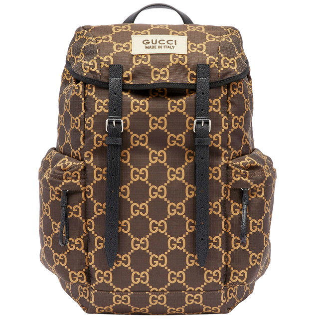 Hátizsákok Gucci Ripstop Backpack Barna | 767923-FACPL-9443