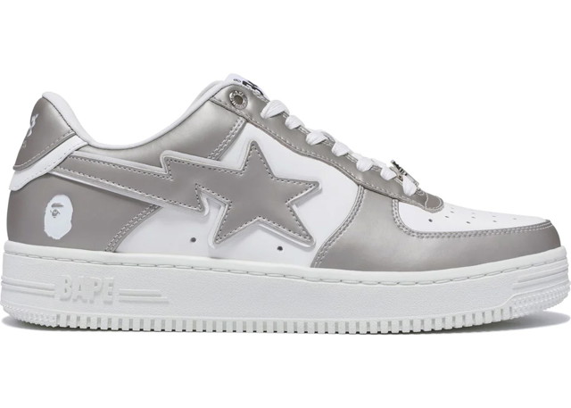 Sneakerek és cipők BAPE A Bathing Ape Bape Sta #4 Silver Szürke | 1J80-191-053-SVA/001FWJ801053I-SVR