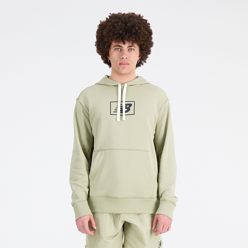 Sweatshirt New Balance Hoodie Zöld | MT33508FUG, 0