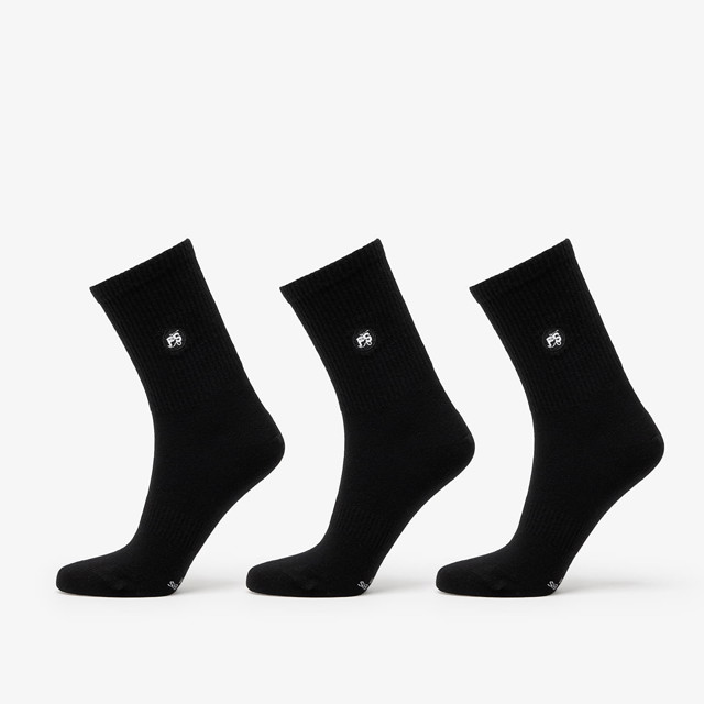 Zoknik és harisnyanadrágok Footshop Short Socks 3-Pack Black Fekete | FTSHP_371