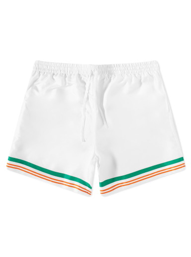 Rövidnadrág Casablanca Tennis Club Icon Silk Shorts Fehér | MS23-TR-012-02