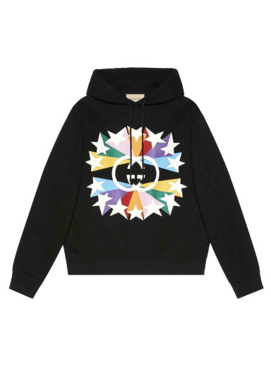 Sweatshirt Gucci Interlocking G Graphic-Print Hoodie Fekete | 646953XJDNJ