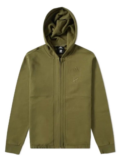 Sweatshirt adidas Originals adidas x Undefeated FZ Hoodie Olive/Olive Cargo Zöld | DY3270