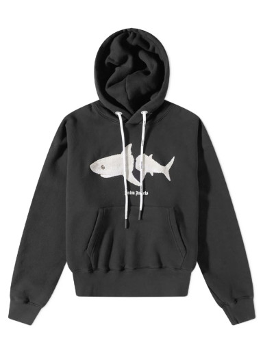 Sweatshirt Palm Angels Shark Hoody Fekete | PMBB058S23FLE0051001