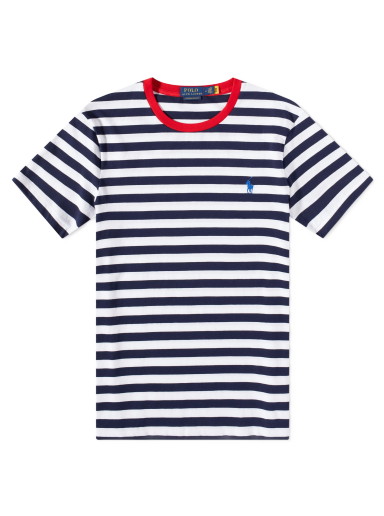 Póló Polo by Ralph Lauren Stripe Custom Fit Tee Sötétkék | 710910518001