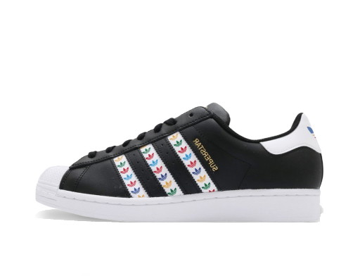 Sneakerek és cipők adidas Originals Superstar Black Multi-Color Trefoil Stripes Fekete | FZ0058