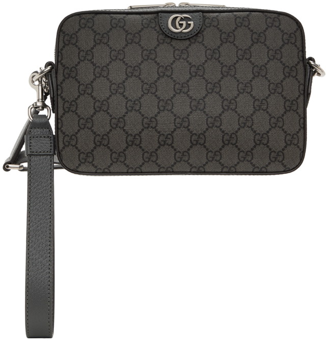 Válltáskák Gucci Gray Ophidia GG Fekete | 699439 UULHK