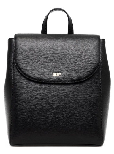 Hátizsákok DKNY Kožený batoh dámský, černá barva, malý, hladký Fekete | R21K3R76