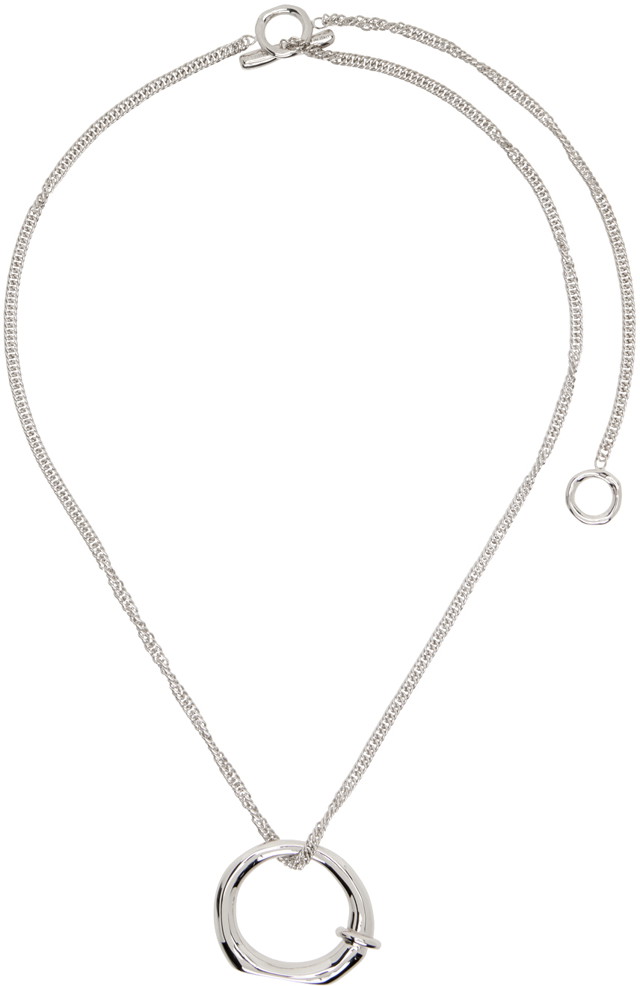 Nyakláncok és láncok Jil Sander Pendant Necklace "Silver" Fémes | J11UU0052_P4877