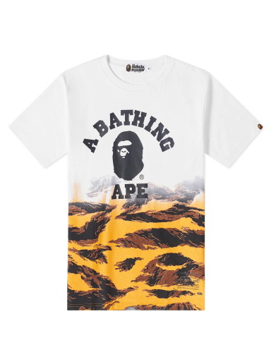 Póló BAPE Tiger Camo Gradation College Tee Többszínű | 001CSI701001F-ORG