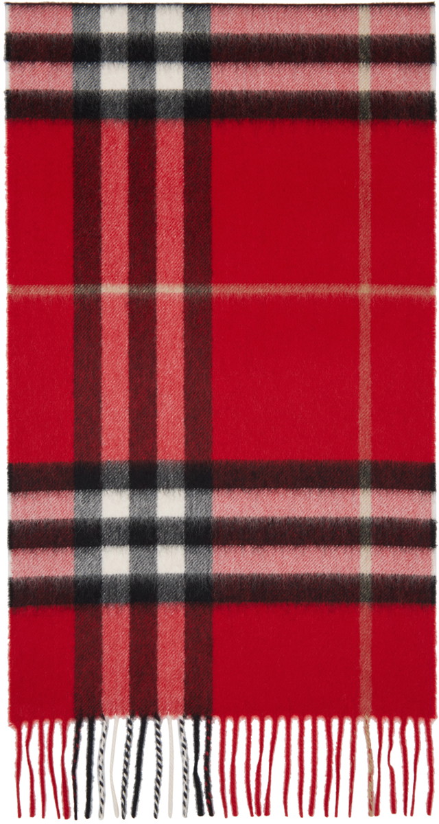 Sálak és kendők Burberry Check Scarf Red 
Piros | 8049713