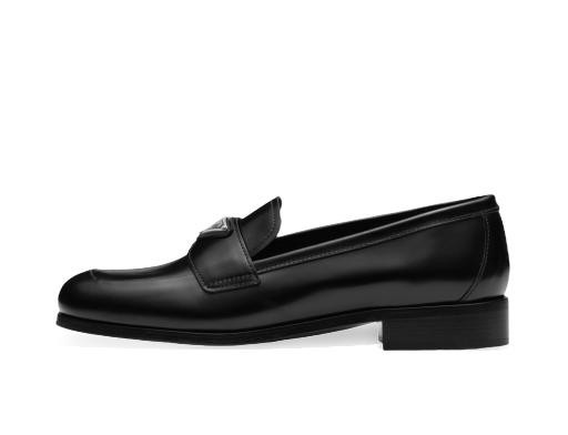 Sneakerek és cipők Prada 25mm Penny Loafer Brushed Leather Fekete | 1D902M_055_F0002_F_025