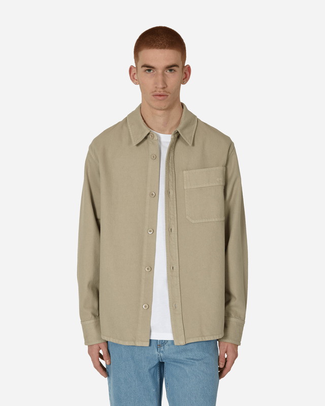 Ing A.P.C. Basile Brodée Poitrine Overshirt Bézs | COFCN-H02918 BAE