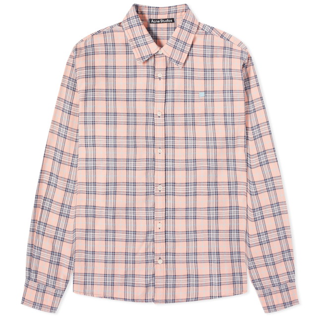 Ing Acne Studios Sarlie Dry Flannel Check Shirt Rózsaszín | CB0062-COG