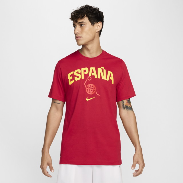 Póló Nike Spain Basketball Tee 
Piros | FQ3677-687