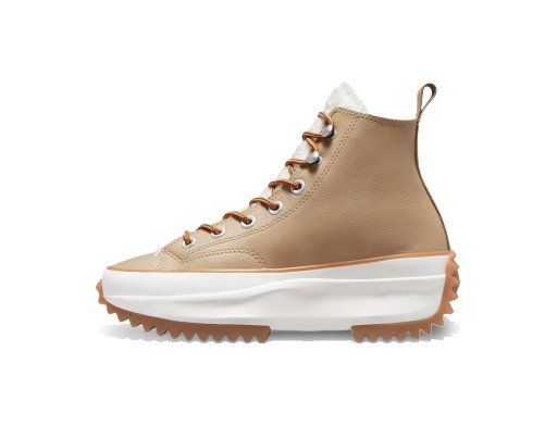 Sneakerek és cipők Converse Run Star Hike Hi Platform Sherpa Leather Nomad Khaki Egret Wheat W Bézs | 573111C