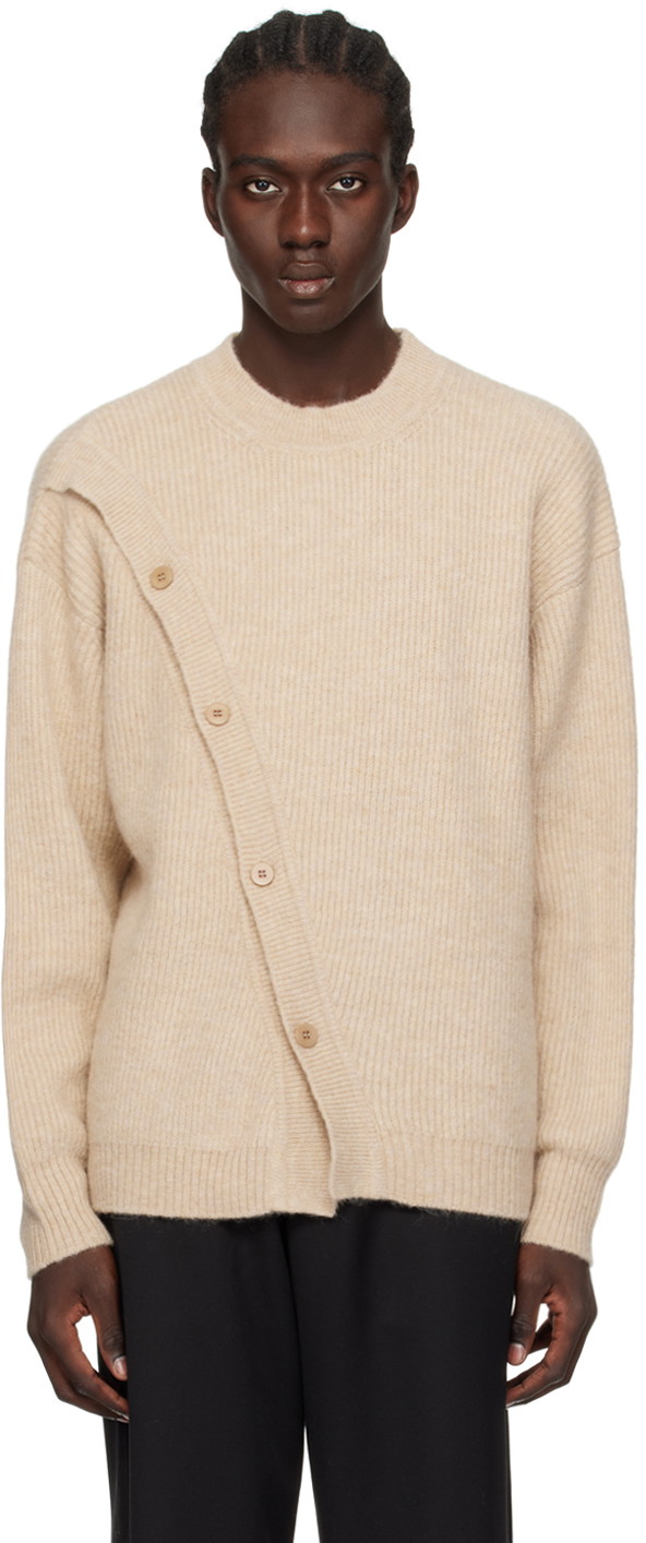 Pulóver Jacquemus Le Chouchou 'Le Cardigan Pau' Cardigan Bézs | 24E245KN109-2343