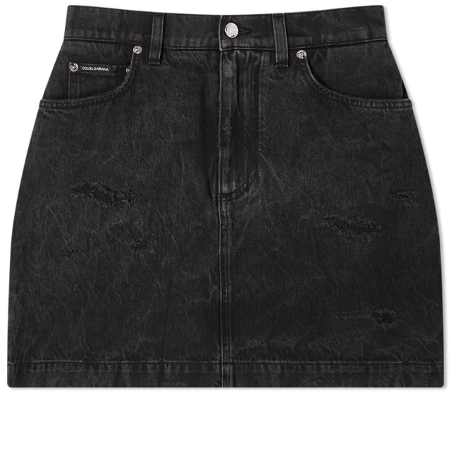 Szoknya Dolce & Gabbana Denim Mini Skirt Variante Abbinata Fekete | F4BWMDG8HR1-S9001