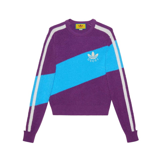Sweatshirt Gucci adidas x Wool Shirt Purple/Light Blue Orgona | ‎723092 XKCTZ 5998
