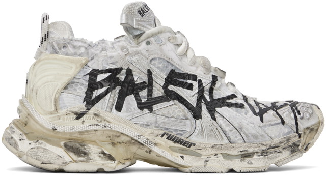 Sneakerek és cipők Balenciaga Runner Graffiti "Off-White" Fehér | 772767 W3RBQ