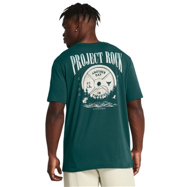 Póló Under Armour Project Rock Day Kurzarm-Shirt Zöld | 1383221-449, 4