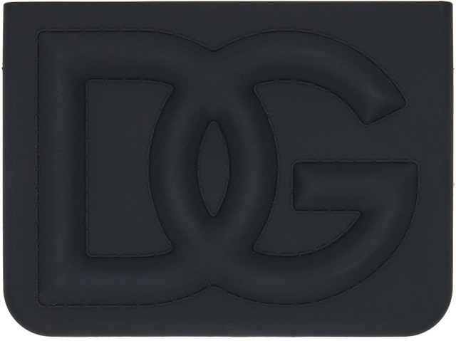 Pénztárca Dolce & Gabbana Black Embossed Card Holder Fekete | BP3230AG816