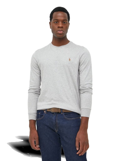 Póló Polo by Ralph Lauren Pony Cotton Long Sleeve T-Shirt Szürke | 710760121004