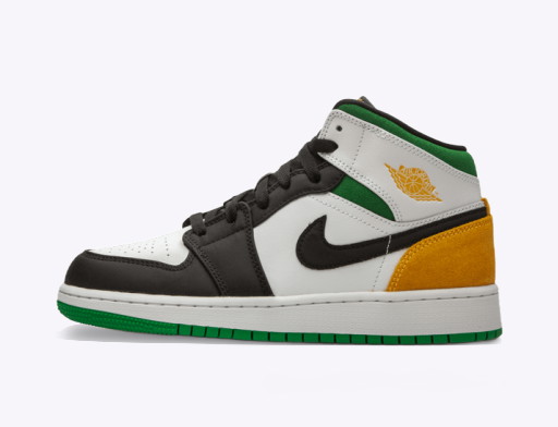 Air Jordan 1 Mid SE "White Laser Orange Lucky Green"