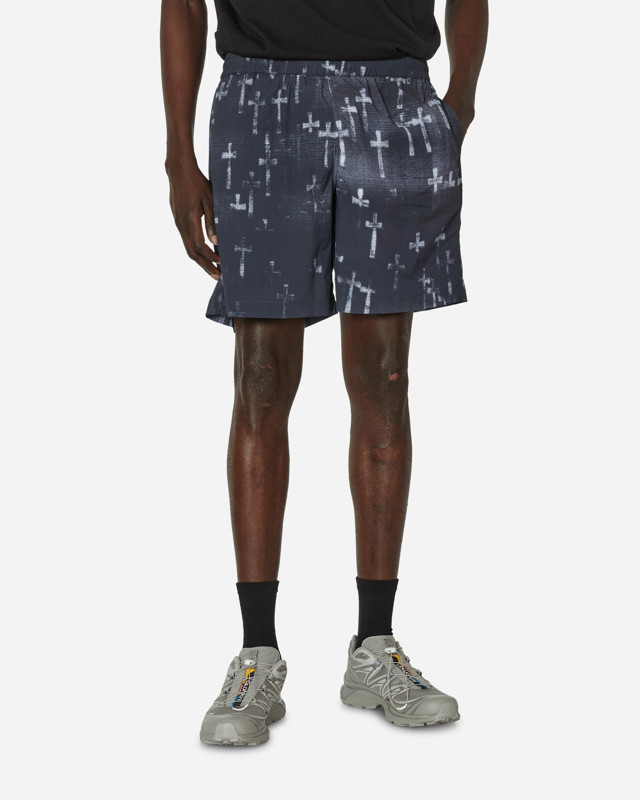 Rövidnadrág Aries Graveyard Board Shorts Black Fekete | SUAR30100 BLK