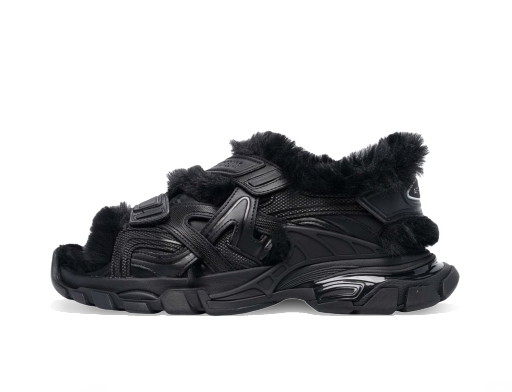 Sneakerek és cipők Balenciaga Track Sandal Fake Fur Black Fekete | 668561W3CQ31000