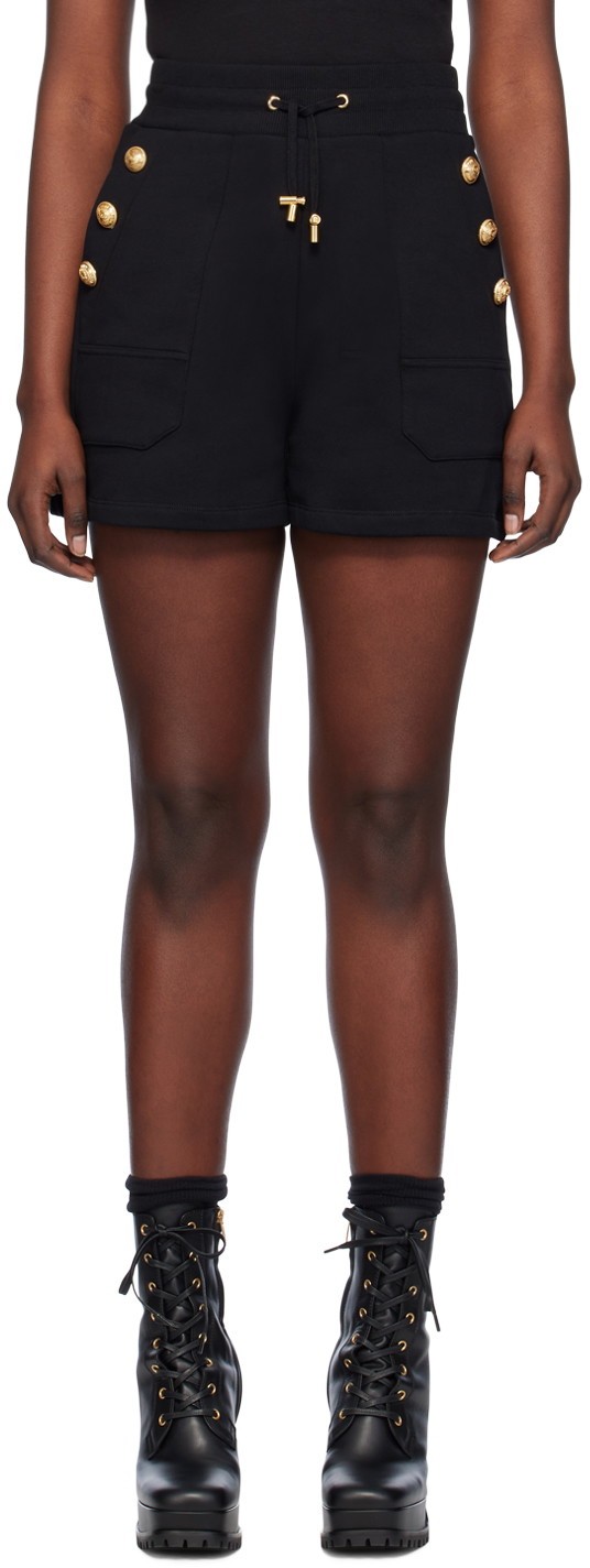 Rövidnadrág Balmain Drawstring Shorts Fekete | CF1OA060JH95