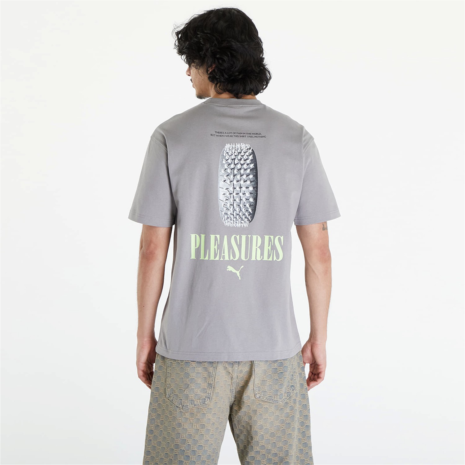 Póló Puma Men's x PLEASURES Graphic T-Shirt Stormy Slate Szürke | 624096-62, 1