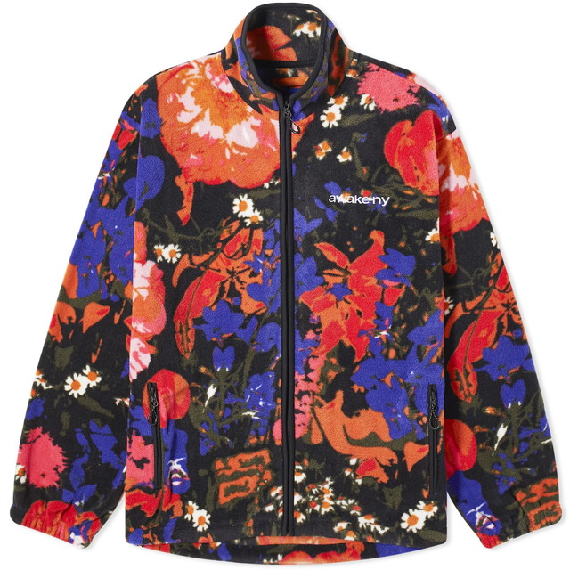 Dzsekik Awake NY Floral Fleece Jacket 
Piros | AWK-FW23-OT004-MLT