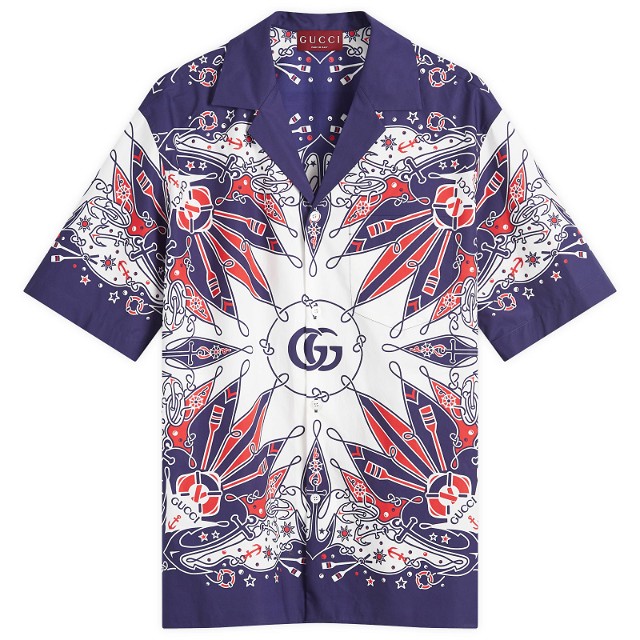 Ing Gucci Bandana Print Vacation Shirt Orgona | 787257-ZAQPD-9059