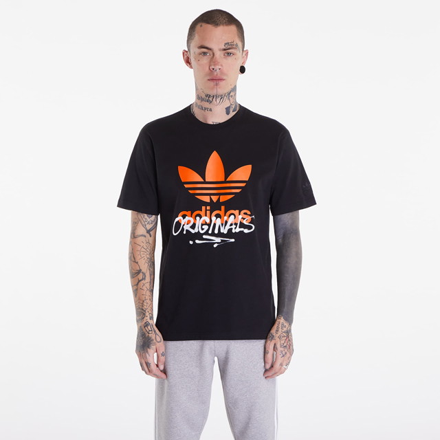 Póló adidas Originals Tshirt Street 1 Black Fekete | IZ2578