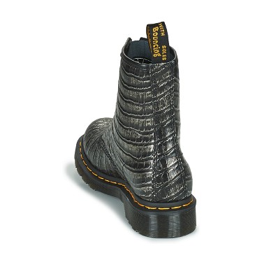 Sneakerek és cipők Dr. Martens 1460 Gunmetal Wild Croc Emboss Fekete | 27249029, 4