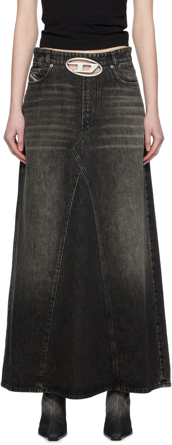 Szoknya Diesel De-Pago-S3 Denim Maxi Skirt Fekete | A13149 0JGAE