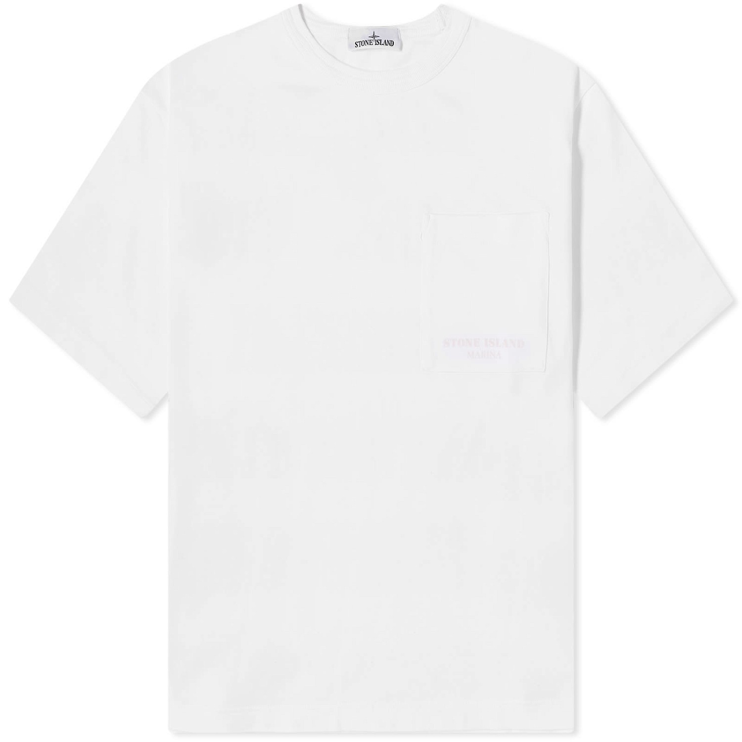 Póló Stone Island Marina Logo Pocket T-Shirt Fehér | 8015203X4-V0001, 0