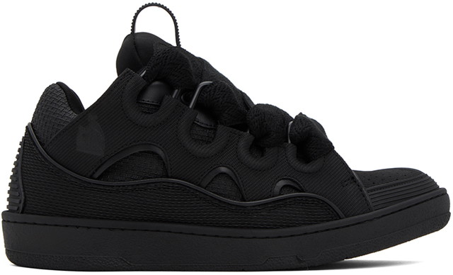 Sneakerek és cipők LANVIN Curb "Black" Fekete | FM-SKRK11-TEXT-P24