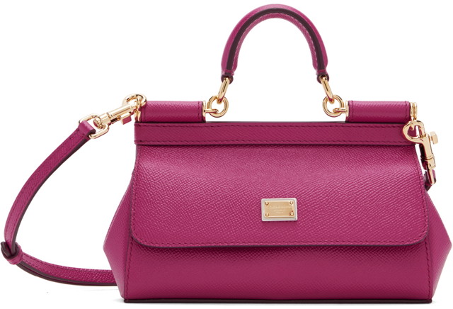 Kézitáskák Dolce & Gabbana Pink Small Sicily Bag Rózsaszín | BB7116 A1001