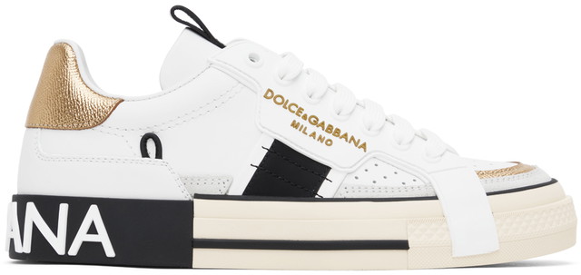 Sneakerek és cipők Dolce & Gabbana White 2.Zero Sneakers Fehér | CS1863AO222