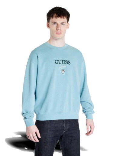 Sweatshirt GUESS Baker Locrewneck Kék | M2BQ09K9YH1-F7ES