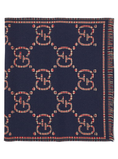 Sálak és kendők Gucci Large GG Scarf Navy Sötétkék | 660025-4G386-4174