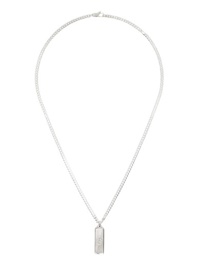 Nyakláncok és láncok Gucci Diagonal Interlocking G Necklace Szürke | 774055 J8400