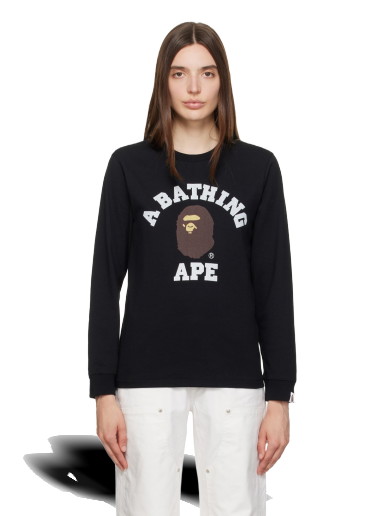 Póló BAPE College T-Shirt Fekete | 001LTJ302006L